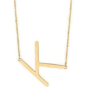 Letter K Pendant necklace in Stainless Steel